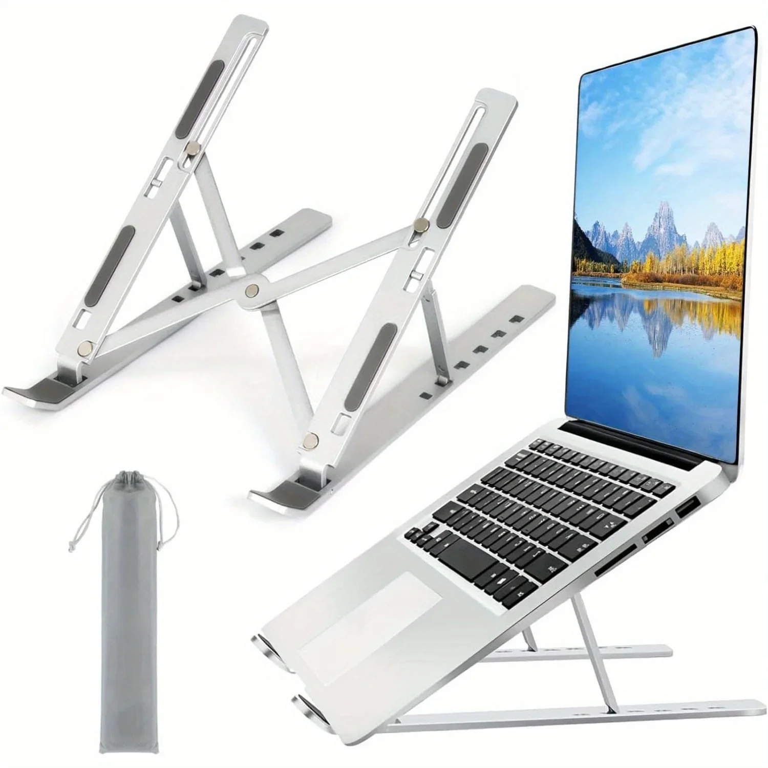 Desk Setup Riser - Katlanabilir Alüminyum Dizüstü Bilgisayar Yükseltici Ergonomik