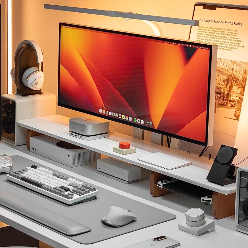 Modern Monitör Yükseltici Stan - Desk Setup With Laptop And Monitor incelemesi ve fiyatı