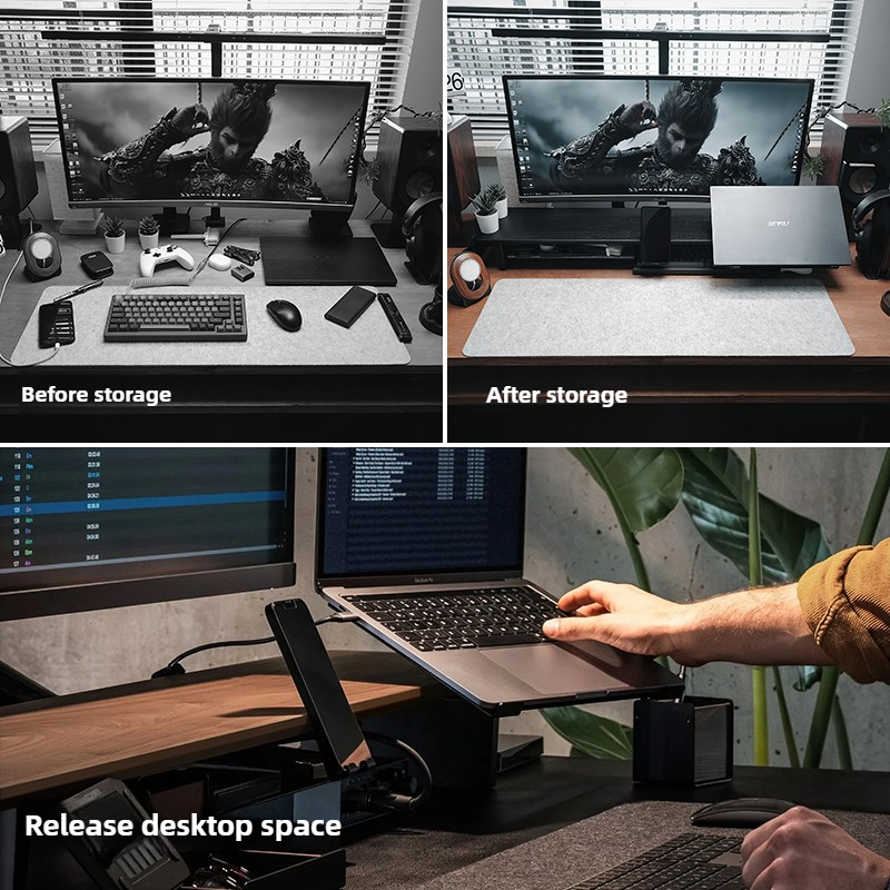 Modüler Monitör Yükseltici Sta - Desk Setup With Laptop And Monitor incelemesi ve fiyatı