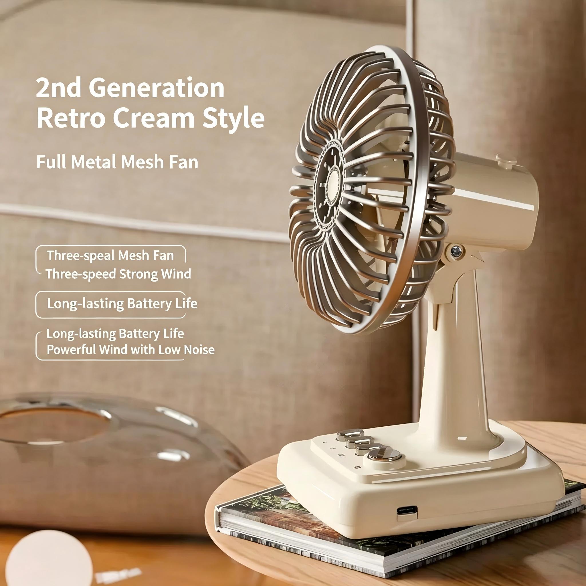 Retro Alaşımlı Masaüstü Fanı 3 - Fan Desk Small Usb incelemesi ve fiyatı