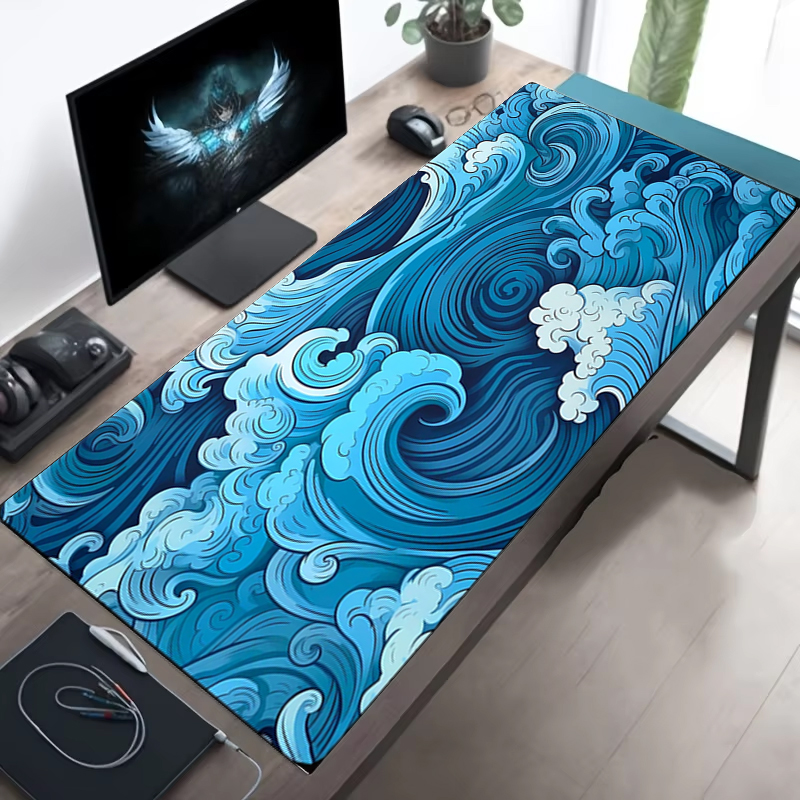 Japon Mavi Dalgalar Mouse Pad  - Desk Setup Japan incelemesi ve fiyatı